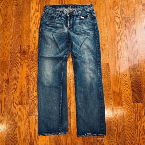 7 For All Mankind Jeans Mens 33 x34 Sevens Austyn Straight Denim - Picture 2 of 16